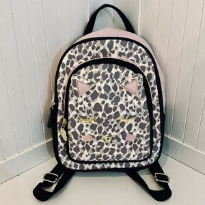NEW Betsey Johnson Luv Betsey Leopard Print KITTY CAT Mini Backpack NWOT